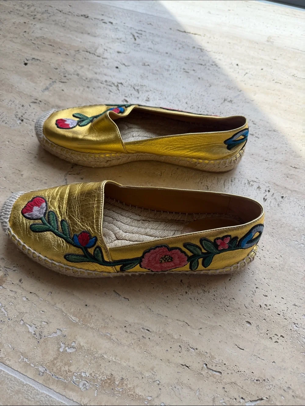 Gucci metallic espadrilles